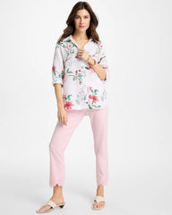 Sweet Blossom Embroidered Brigitte™ Slim Crop Pant