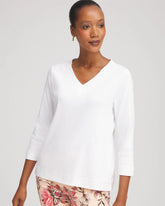 Alabaster Short Pima 3/4 Sleeve Tee