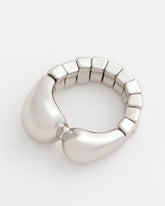 Silver Curvy Silver Stretch Ring