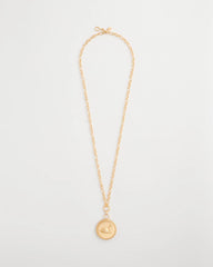 Gold Reversible Swan Pendant Necklace