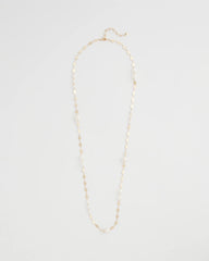Pearl Pearl and Link Necklace