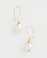 Pearl Mixed Metal Stud Earrings