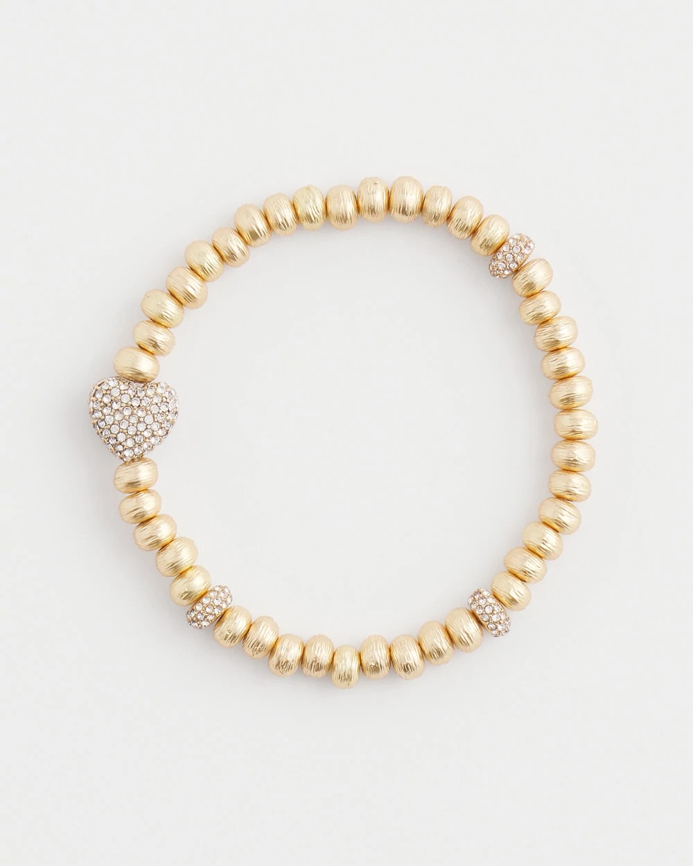 Gold Gold Heart Stretch Bracelet