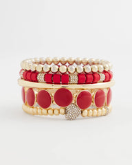Gold Gold Heart Stretch Bracelet