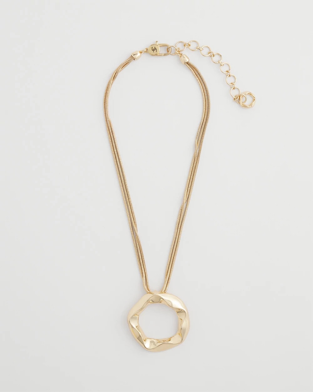 Gold Short Circle Pendant