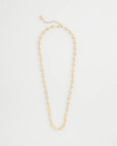 Gold Gold Bead Long Single Strand Necklace