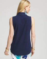 Riviera Authentic Denim Sleeveless Collared Tunic