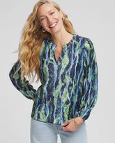 Passport Blue Ocean Plume Crinkle Top