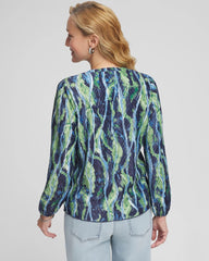 Passport Blue Ocean Plume Crinkle Top