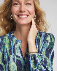 Passport Blue Ocean Plume Crinkle Top