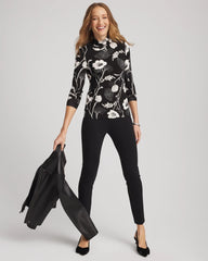Black Touch of Cool™ Mockneck Layering Tee