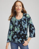 Black Bodre Flare Sleeve Top