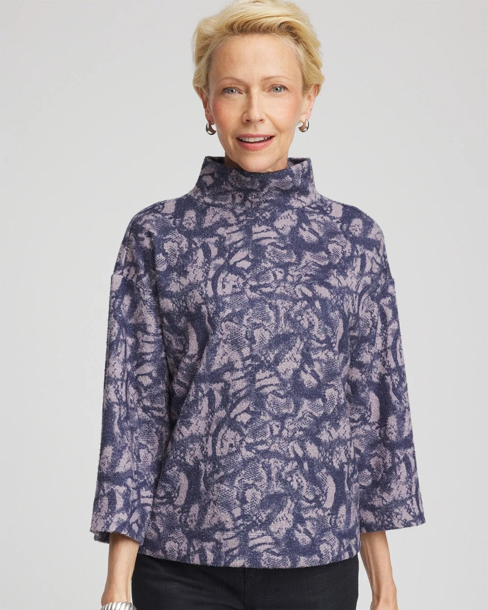 Indigo Sky Animal Cozy Turtleneck