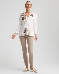 Rose Smoke Slub Splitneck Henley Tee