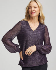 Purple Elixir Foiled Bodre Top