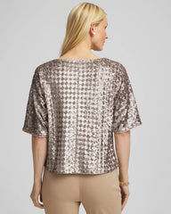 Gold Art Deco Dolman Sequins Tee
