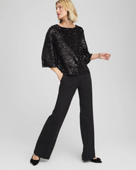 Black Sparkling Sequin Party Tee