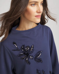 Indigo Sky Embellished Structured Top