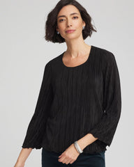 Black Bodre Flare Sleeve Top