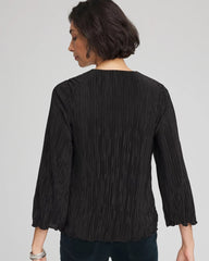 Black Bodre Flare Sleeve Top