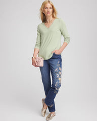 Sage Meadow Touch of Cool™ V-Neck Layering Tee