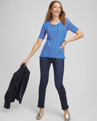 Azure Printed Slub Short Sleeve Tee