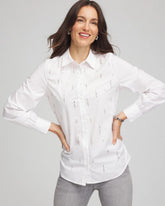 Alabaster Jeweled Poplin Shirt