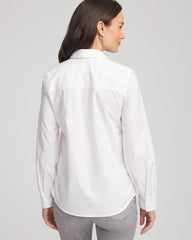 Alabaster Jeweled Poplin Shirt
