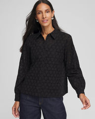 Black Heart Eyelet Shirt