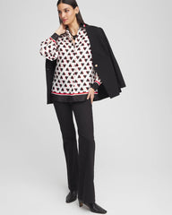 Black Classic Valentine's Day Blouse