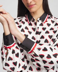 Black Classic Valentine's Day Blouse