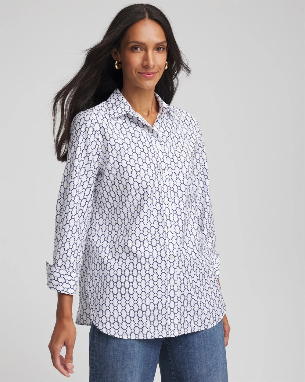 Passport Blue No Iron™ Chain Connection Shirt