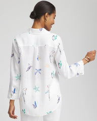 Optic White No Iron™ Island Linen Shirt