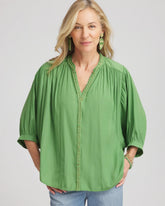 Salted Lime Braided Batwing Blouse