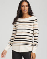 English Cream Ella Stripe Boatneck Sweater
