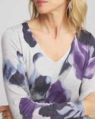 Purple Elixir Ella V-Neck Pullover Sweater