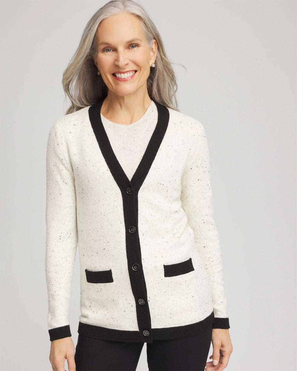English Cream Tipped Lady Jacket Cardigan