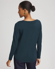 Teal Shadow Ella Boatneck Sweater