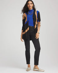 Black Ella Colorblock Cardigan Sweater