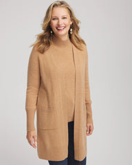 Camel Cashmere Duster Cardigan
