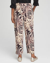Caramel Apple Bengal Marks Crepe Pull-On Ankle Pants