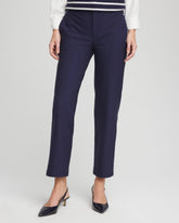 Passport Blue Cotton Straight Ankle Trousers