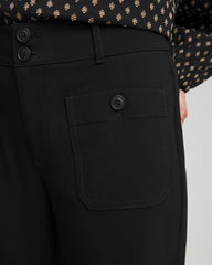 Black Emme Four Pocket Straight Cropped Pants