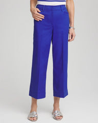 Rich Cobalt Lightweight Relaxed Straight Cropped Pants