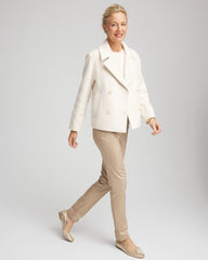 English Cream Wool Peacoat