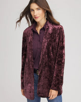 Night Bloom Crushed Velvet Blazer