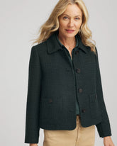 Darkest Spruce Tweed Cropped Jacket