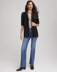 Black Velvet Shawl Collar Blazer
