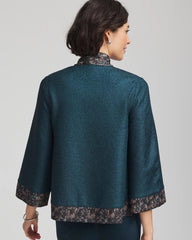 Teal Shadow Travelers™ Collection Crystal Crushed Reversible Jacket