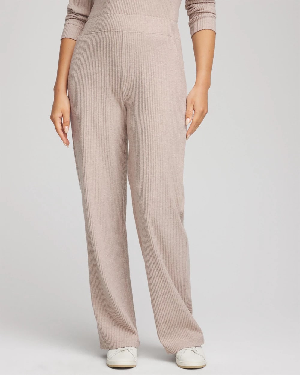 Light Taupe Heather Zenergy® Brushed Ribbed Pants